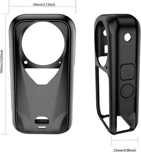 Silicone Case for Insta360 X6 with Lens Cap, Military-Grade Shock Absorption Camera Protective Cover Set, 3m Drop Tested, Scratch Resistant, Precision Fit, No Yellowing, Easy to Install in Kuwait