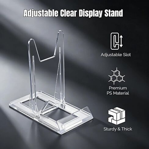 Clear PS Acrylic Adjustable Display Stand for Phone Plate Frame, 6 Pack in Saudi Arabia