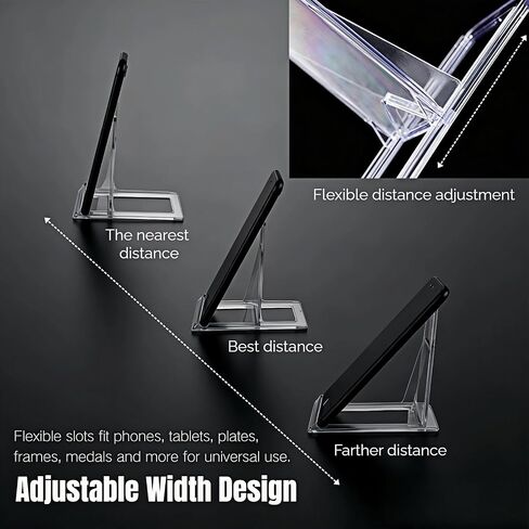Clear PS Acrylic Adjustable Display Stand for Phone Plate Frame, 6 Pack in Saudi Arabia