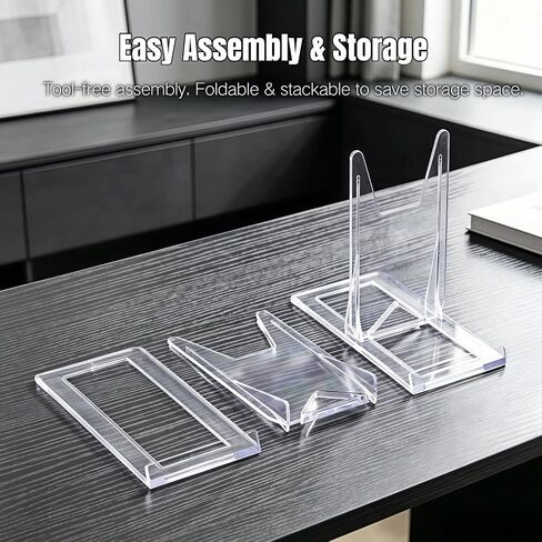 Clear PS Acrylic Adjustable Display Stand for Phone Plate Frame, 6 Pack in Saudi Arabia