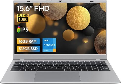 Silver 15.6" FHD IPS Laptop Computer 16GB RAM 512GB SSD in Saudi Arabia