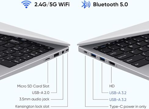 Silver 15.6" FHD IPS Laptop Computer 16GB RAM 512GB SSD in Saudi Arabia