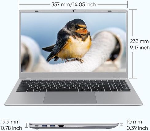 Silver 15.6" FHD IPS Laptop Computer 16GB RAM 512GB SSD in Saudi Arabia