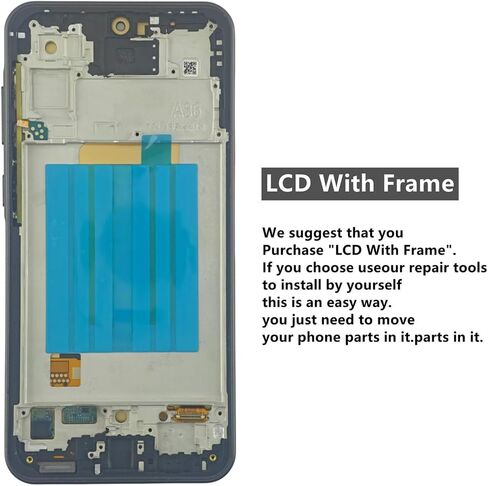 for Samsung Galaxy A36 5G Screen Replacement with Frame Black in Kuwait