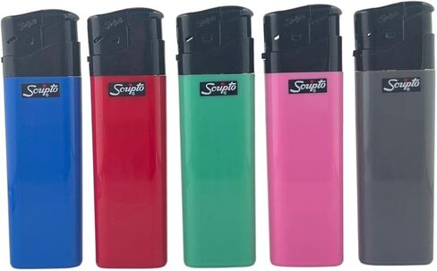 Scripto Electronic Lighters - Pack of 50 with Stand Asst Colors. in Kuwait
