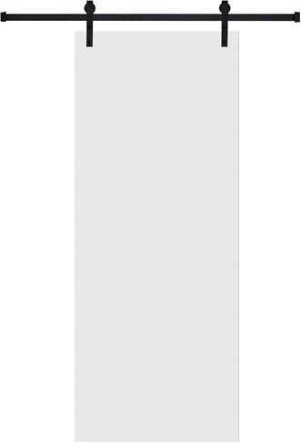 28 in x 84 in MDF White Barn Sliding Door with Hardware Kit in Kuwait