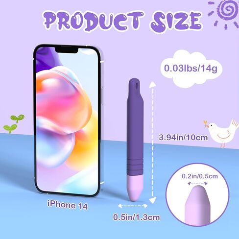 Kid-Friendly Stylus Pens for Touch Screens with Tethers - Mixoo Anti-Rolling Tablet Stylus 2 Pack for Kids, Compatible with iPad, iPhone, Tablets, Kindle and All Touch Screen Devices (Blue+Purple) in Kuwait