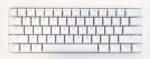 Vortex New POK3R White Aluminum 60% White LED Double Shot PBT Mechanical Keyboard (Cherry MX Brown) in Kuwait