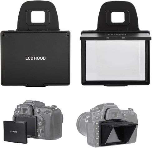 LCD Screen Protector, Foldable Sun Visor for /D7200, Scratch- Sun Visor for Outdoor , Plastic, Black in Kuwait
