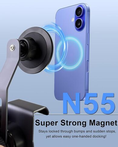 Magnetic Car Phone Holder for Tesla 3/Y/S/X Accessories Screen Phone Stand, for MagSafe Car Mount,Built-in 23 N55 Magnets,Adjustable Clamp Aluminum Alloy Hands-Free Mount Fit for All Phones in Kuwait