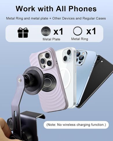 Magnetic Car Phone Holder for Tesla 3/Y/S/X Accessories Screen Phone Stand, for MagSafe Car Mount,Built-in 23 N55 Magnets,Adjustable Clamp Aluminum Alloy Hands-Free Mount Fit for All Phones in Kuwait