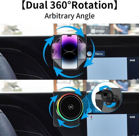 Car Magnetic Phone Mount for Hyundai Palisade 2020 2021 2022 2023 2024 2025 Auto Interior Accessories Best Cellphone Holder Fast 15W Wireless Charger Cell Phones Charging Screen Stand Accessory in Kuwait