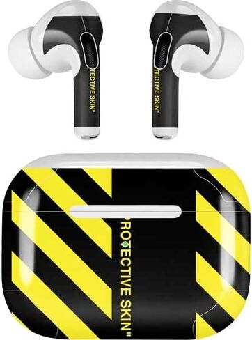Skinit Decal Audio Skin Compatible with AirPods Pro 2nd Gen - Teal and Grey Stripes Design in Kuwait