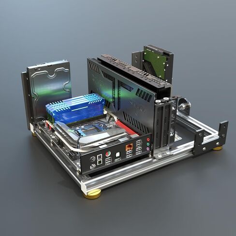 PC Case Test Bench ATX MATX ITX Motherboard Open Style Computer Chassis Aluminum Support Water Cooling ATX Power Supply in Kuwait