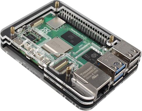 ZDE 5 Layers Acrylic Case with Active Cooler Fan for Raspberry Pi 5 4GB/8GB in Kuwait