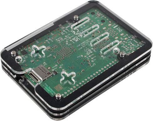 ZDE 5 Layers Acrylic Case with Active Cooler Fan for Raspberry Pi 5 4GB/8GB in Kuwait