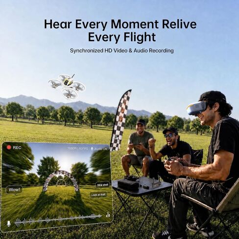 CADDXFPV Curve Micro 16 1S White FPV Whoop Drone, ELRS, 1080p 120fps, 500mW in Kuwait
