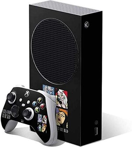 Skinit Decal Gaming Skin Compatible with Xbox Series S Bundle - Officially Licensed Disney Cruella (2021) Animated Pattern Design in Kuwait