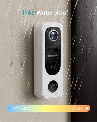 ZUMIMALL Doorbell Camera Wireless 2K, Video Doorbell with Chime in Kuwait