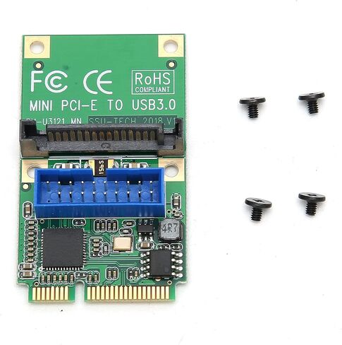 Pissente Mini PCIe to USB 3.0 Expansion Card, 19Pin Header (Single 19PIN in Kuwait