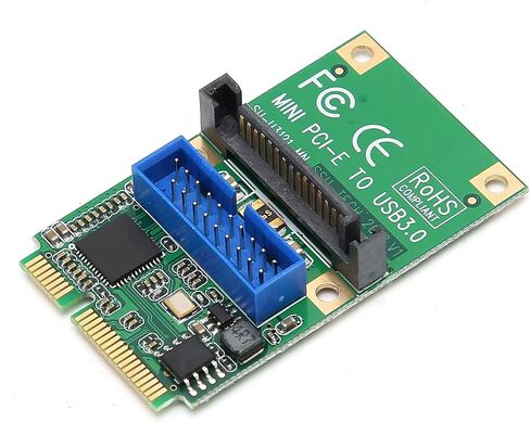 Pissente Mini PCIe to USB 3.0 Expansion Card, 19Pin Header (Single 19PIN in Kuwait