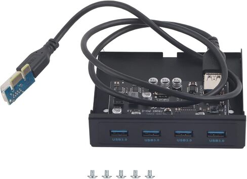Pissente PCIE to 4xUSB 3.0 Floppy Bay Adapter Card, Chip in Kuwait