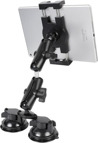 Pilots Tablet Holder with Strong Dual Suction Cups, Universal iPad Mount for Aircraft Car Boat Truck Windshield, Fits iPad mini/Air/Pro 12.9/11, iPhone 5-13" Devices in Kuwait