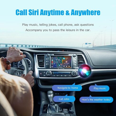 Wireless Carplay Android Auto Adapter for Toyota with Entune2.0 2014-2019, Fits for Tundra/Highlander/RAV4/Tacoma/Camry/Corolla/Avalon/Prius/CH-R/Sienna in Kuwait