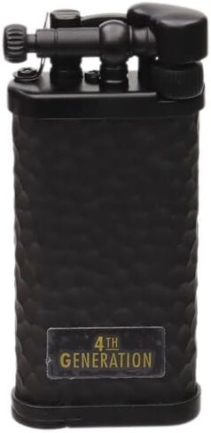 4th Generation IM Corona Old Boy Butane Soft Flame Lighter with Adjustable Flame - Black Perique in Kuwait