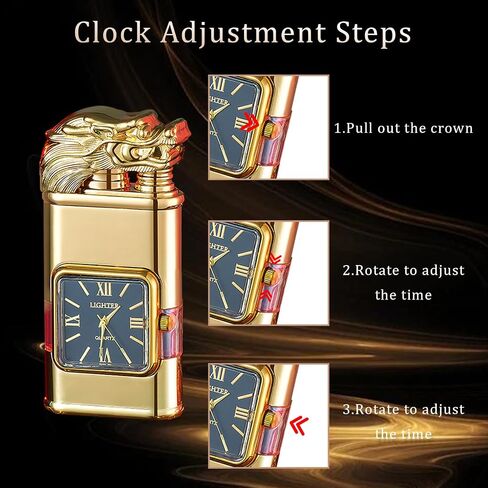 Dual Flame Torch Lighter, Windproof Refillable Butane Lighter with Time Display, Portable Torch Lighter for Outdoor, Camping, BBQ and Daily Use.(Butane Not Included) in Kuwait