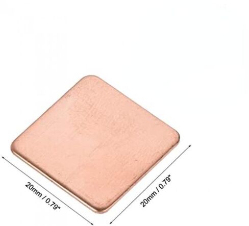10pcs Pure Copper Heatsink,Copper Pad Shim Thermal Kit,Low Profile Copper Plate Cooler Heat Sink for Chipset GPU CPU Size 20mm x 20 MMX 0.5mm in Kuwait
