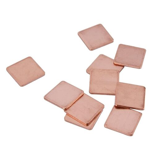 10pcs Pure Copper Heatsink,Copper Pad Shim Thermal Kit,Low Profile Copper Plate Cooler Heat Sink for Chipset GPU CPU Size 20mm x 20 MMX 0.5mm in Kuwait