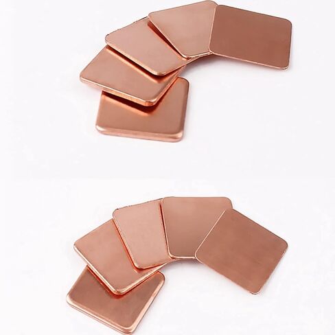 10pcs Pure Copper Heatsink,Copper Pad Shim Thermal Kit,Low Profile Copper Plate Cooler Heat Sink for Chipset GPU CPU Size 20mm x 20 MMX 0.5mm in Kuwait