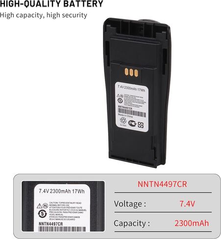 5-Pack NNTN4497CR NNTN4497DR Battery for Motorola CP040 CP140 CP150 CP160 in Kuwait