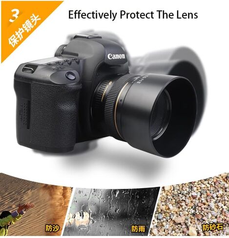 BIZOE ES-71Ⅱ Camera Lens Hood Intended for Canon EF 50mm f/1.4 USM Lens Thread Φ58mm in Kuwait