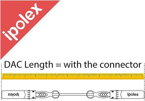 ipolex 10G SFP+ Twinax Cable, Direct Attach Copper(DAC) Passive Cable, 7m (22.97ft), for Cisco SFP-H10GB-CU7M, Meraki, Ubiquiti, Mikrotik, Intel, Fortinet, Netgear, D-Link, Supermicro, TP-Link in Kuwait