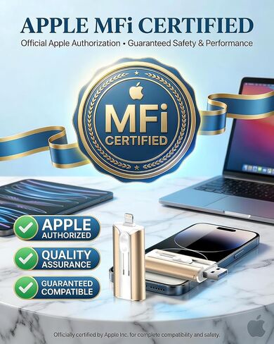 484GB Flash Drive for iPhone&iPad&Android&Pc, Photo StickUSB Stick Memory Stick PhotoNVideo Storage Jump Drive Photo Saver ExternalFlash Drive (Available Space:~484gb),1 Pack,Gold in Kuwait