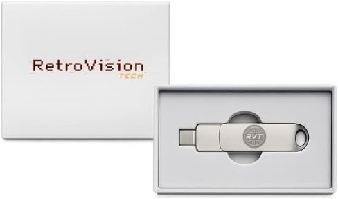 RVT 64GB USB 2.0 Flash Drive with Dual USB-A & Type-C, 2-in-1 Swivel Metal Memory Stick for Android, Tablets, Laptops & PCs in Kuwait