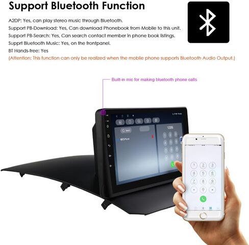 Android 14 Car Radio Stereo for Ford Fiesta (2009-2016), 2+64GB GPS Navigation Head Unit 9 inch 1280 * 720 Touchscreen with Carplay/Android Auto Bluetooth DSP SWC TPMS WiFi USB in Kuwait