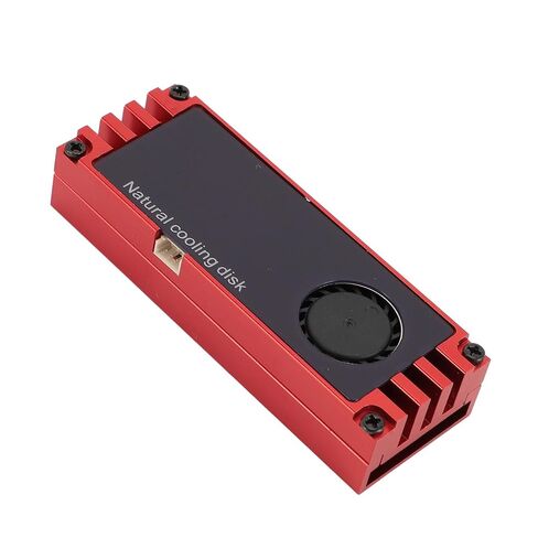 Bewinner NVMe M.2 SSD Cooler with Temperature Display, M.2 Heatsink with Fan for 2280 SSD, HighDensity Aluminum Heatsink for Enhanced Cooling & Overheat Protection (Red) in Kuwait