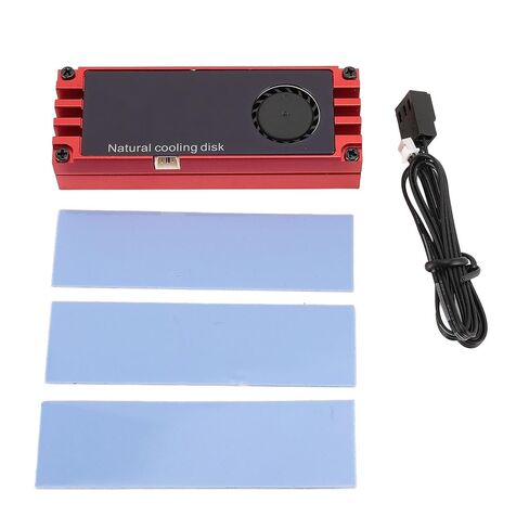 Bewinner NVMe M.2 SSD Cooler with Temperature Display, M.2 Heatsink with Fan for 2280 SSD, HighDensity Aluminum Heatsink for Enhanced Cooling & Overheat Protection (Red) in Kuwait
