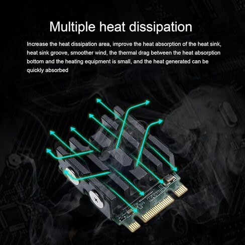 M.2 2230 SSD Heatsink PC M.2 PCIE NVME SSD Double Sided Heat Sink Cooler with Thermal Silicone Pad for Computer in Kuwait