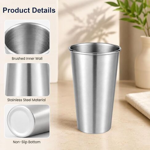 8 Pack 24 oz Stainless Steel Pint Cup in Kuwait