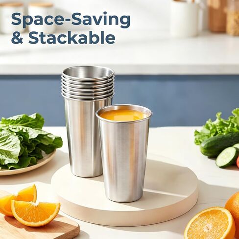 8 Pack 24 oz Stainless Steel Pint Cup in Kuwait