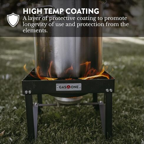 GasOne B-5200KA Outdoor Cooker with High Pressure Steel Braided Hose Propane Burner Camp Stove in Kuwait