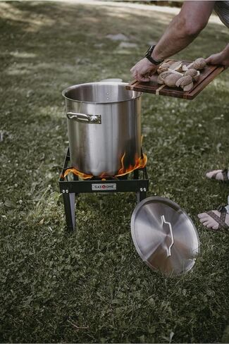 GasOne B-5200KA Outdoor Cooker with High Pressure Steel Braided Hose Propane Burner Camp Stove in Kuwait