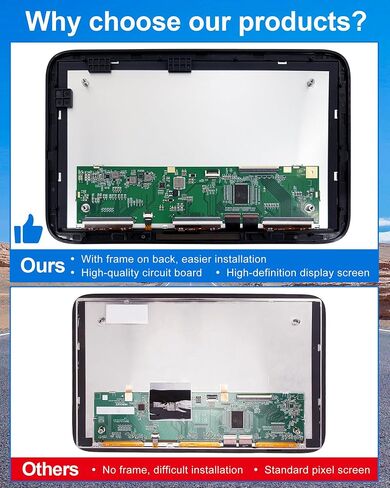 85100044 12.6" OEM Headrest Touch Screen LCD Display Replacement for 2021-2024 Cadillac Escalade, 2021-2023 GMC Yukon XL Chevy Suburban Tahoe, Rear Seat Entertainment TV DVD Monitor 84824745 86786028 in Kuwait