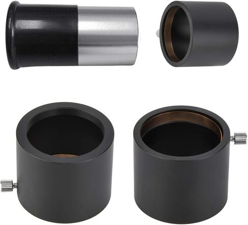 Metal Telescope Mount Adapter, Durable M48-2'' Telescope Adapter for 2 Inch Eyepiece, Astrophotography Filters, Black Aluminum Alloy, Portable in Kuwait