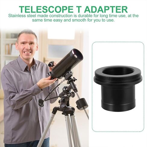 2pcs Stainless Steel 1.25 Inch Telescope Adapter for DSLR Camera Mount in Kuwait