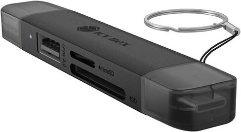 ICY Box IB-CR203-CU3 3-in-1 Card Reader USB-C/A, SD & MicroSD Card Reader 5 Gbps with Additional USB-A Port, for PC, Notebook, MacBook, Tablet & Smartphone in Kuwait